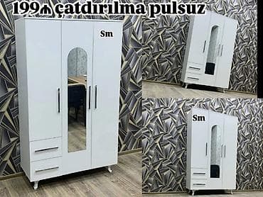 dolab satisi: Yeni, Açılan, 3 qapılı Düz dolab, Qarderob, paltar dolabı, Azərbaycan — 2