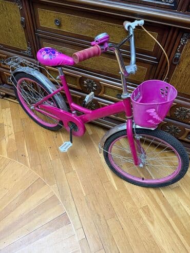 velosipedlər 16: Uşaq velosipedi – 16 düymlük təkərlər, parlaq çəhrayı rəng — 1