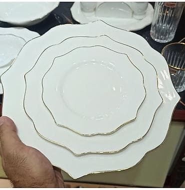 yemək dəstləri: Nahar dəsti, rəng - Ağ, Farfor, 6 nəfərlik — 3