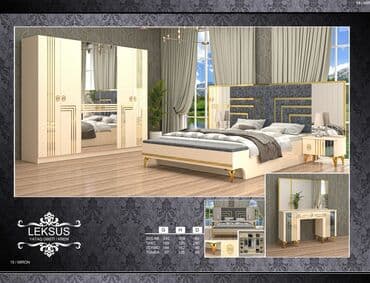 угловая тумба: Двуспальная кровать, 2 тумбы, Турция, Новый — 1