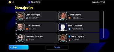 neymar: - Komanda kollektif gücü: 3225 - Menecerler: Johan Cruyff, Fabio — 2