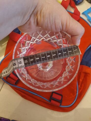 çərəz qablari: Tort və şiriniyyat qabı, rəng - Ağ, Xrustal, Çexiya — 3