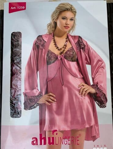 женские трикотажные халаты: 1ci ve 3 cu sekildekiler L — 1