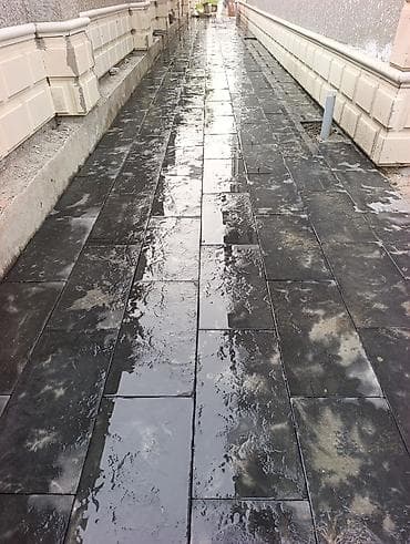 Qara rəngli dekorativ beton plitələr – səki və həyət döşəməsi -