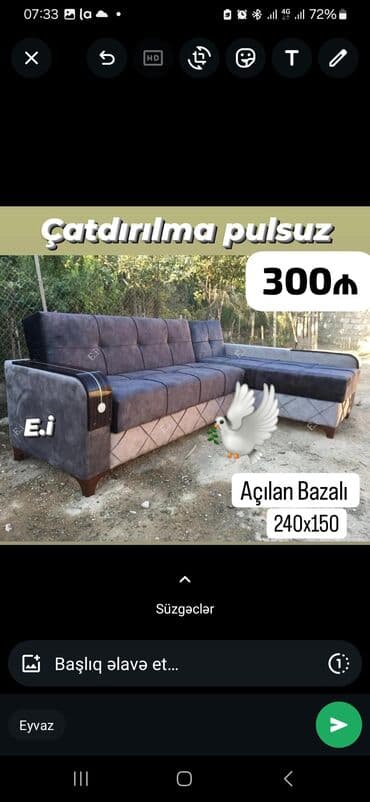 tap az islenmis kunc divanlar: Künc divan — 1