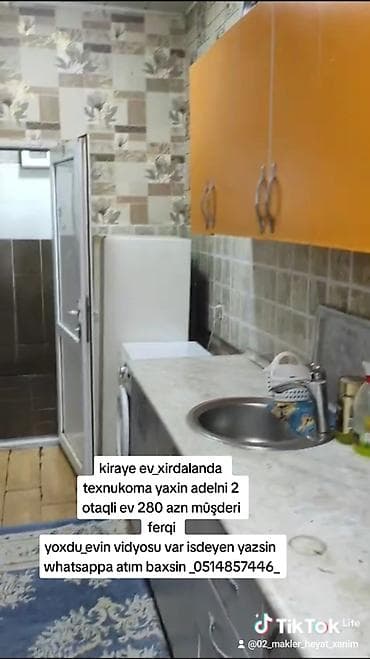 80 kv. m, 2 otaqlı, Su, İnternet, Telefon