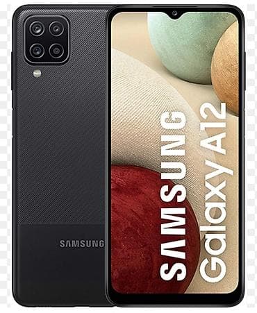 Samsung Galaxy A12, 64 GB, rəng - Qara, Barmaq izi