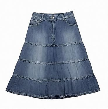 cekme: Denim ətək - Material: Orijinal denim/cins parça - Rəng: Klassik — 1