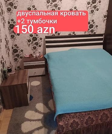 qoşa yataq: İkinəfərlik çarpayı, 2 tumba, Türkiyə, İşlənmiş — 1