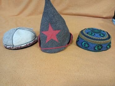 kişilər ucun dəri papaqlar və kepkalar: Məhsul: Naxışlı dini papaq (tübətəj/külağayı tipli) - Forma: Aşağı — 6