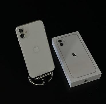 IPhone 11, 128 GB, Ağ, Zəmanət, Simsiz şarj, Face ID
