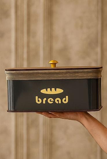 çörek: Metall “Bread” çörək qutusu 📍 MGT -54274066 - Material: möhkəm metal — 3