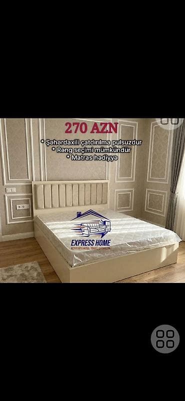 ortopedik matras sumqayit: Məhsul: İki nəfərlik çarpayı (matras daxildir) Xüsusiyyətlər: - — 1