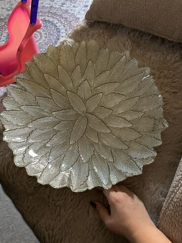 Boşqablar, 1 əd, rəng - Qızılı, Şüşə, Türkiyə