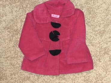 Qız uşağı üçün isti plaş/palto - Rəng: parlaq çəhrayı - Material