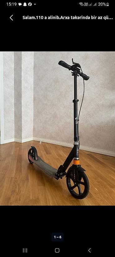 scooter az: Qirmizi reng tezedi 70m alinib - Rəng: qara - Ön amortizator: yaylı — 1