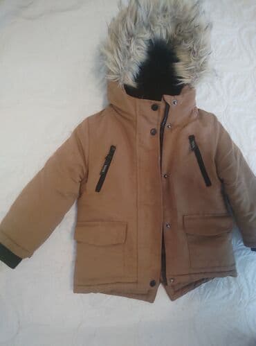 детская одежда комбинезоны зимние: Dəst Uşaq qış kurtkası – ölçü 98 Papaq +əlcək - Rəng — 2