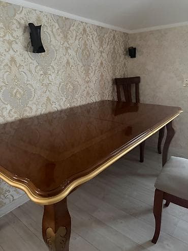oturaca: Qonaq otağı üçün, İşlənmiş, Açılan, Dördbucaq masa, 6 stul — 3