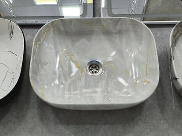 hamam ucun asma tavan: Masaüstü quraşdırılan əlüzyuyan lavabosu - Material: keramik — 1