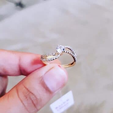 tək qaş: Nişan, Üzük, Sarı qızıl, 585 Əyar — 2