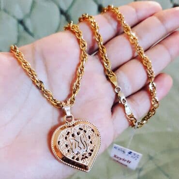 Çəngəllər: Boyunbağı, Sarı qızıl, 585 Əyar, 8800 g — 2