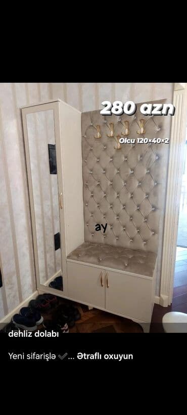dehliz skaflari: Yeni, Açılan, 2 qapılı Düz dolab, Dəhliz dolabı, Türkiyə — 5