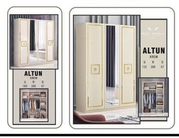 şkaf qapılarının açmasının qarşını alan qoruyucular: Yeni, Açılan, 4 qapılı Düz dolab, Qarderob, paltar dolabı, Türkiyə — 1