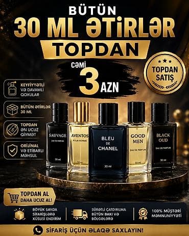 Bütün 30 ml ətirlər – topdan satış Məhsul xüsusiyyətləri: -
