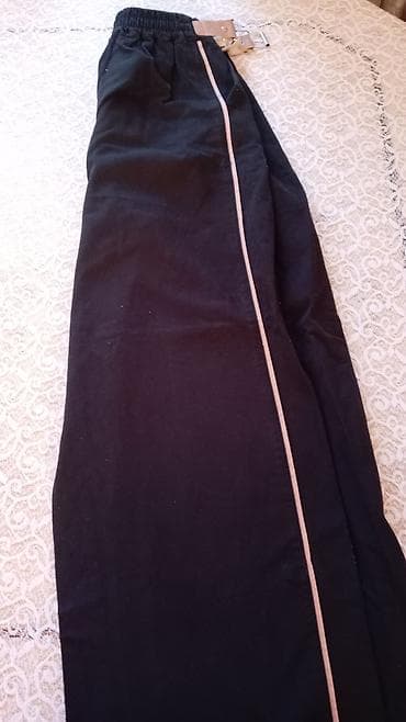 koja şalvarlar: Qara klassik şalvar - Rəng: saf qara - Dizayn: hər iki balaqda nazik — 2