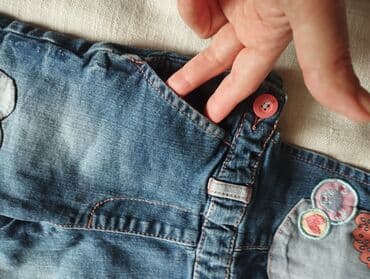 qizlar ucun ketalar: 1 yaşdan 2 yaşa qədər qızlar üçün cibli cins şalvar. əla vəziyyətdə — 5