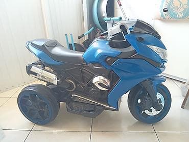 Uşaq üçün elektrikli üçtəkərli motosiklet – mavi rəng - Korpus: idman