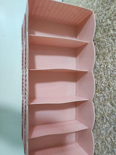 ofis levazimati: Çəhrayı plastik təşkilatçı/qutu - Material: möhkəm plastik - Rəng — 1