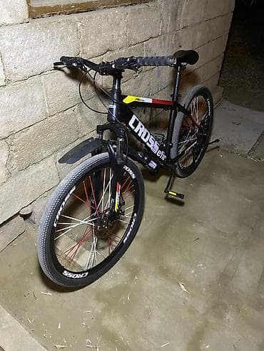 bmw velosiped: Cross Efir dağ velosipedi - Rəng: qara gövdə, qırmızı‑ağ‑sarı — 2