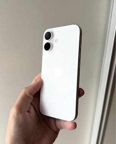 iphone 8pulus: IPhone 16, 128 GB, Ağ, Zəmanət, Simsiz şarj, Face ID — 10