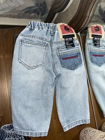 Uşaq üçün cins şalvarlar (2 model) Model 1 – Klassik açıq mavi: -