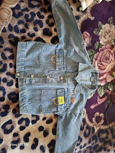 ust geyim: Uşaq cins gödəkçəsi - Material: açıq mavi denim (cins). - Model — 2