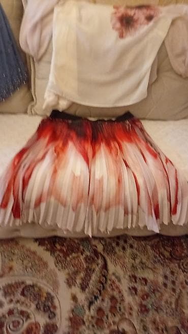 prakata kostyum: Qadın geyimləri dəsti - Göy rəngli şifon paltar: yarımuzun/uzun — 1