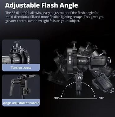 Godox S3 Bowens Mount Adapter – foto/video işıqlandırma üçün universal — 7