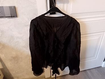 Qadınlar üçün qara şifon bluz - Rəng: Qara - Material: Yüngül, şəffaf