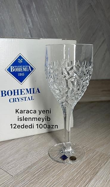Qədəhlər, Xrustal, 12 ədədli dəst, Çexiya