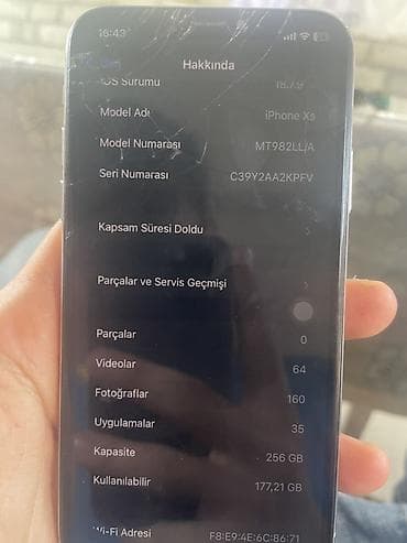 iphone x ağ: IPhone Xs, 256 GB, Gümüşü, Face ID — 2