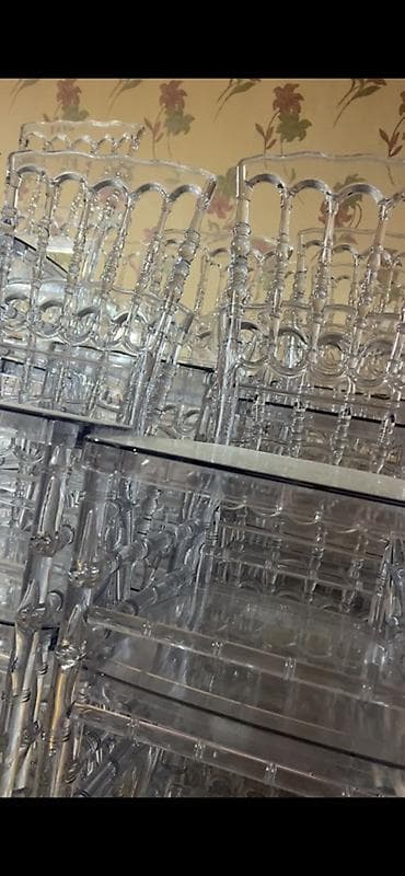 стол стул: Şəffaf “Chiavari” (Tiffany) stulları - Material: yüksək keyfiyyətli — 2