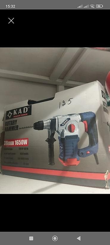 perferator: KAD Power Tools Rotary Hammer – 38 mm, 1650 W - Tip — 1
