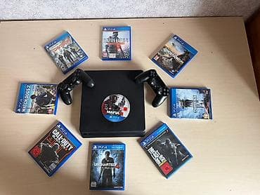 ps5 ucuz oyun: PlayStation 4 Slim oyun paketi Komplekt: - PS4 Slim konsolu (qara — 2