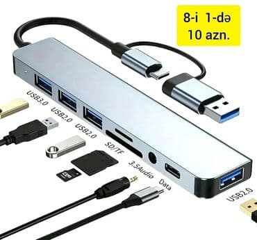 Çoxfunksiyalı KART OXUYUCU ADAPTERİ. SD, TF, CF kartları, eləcə də — 7