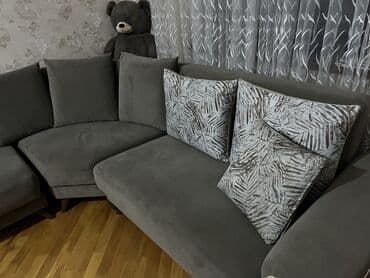 metbex kunc divan: Künc divan, İşlənmiş, Açılan, Vеlur parça, Çatdırılma yoxdur — 1