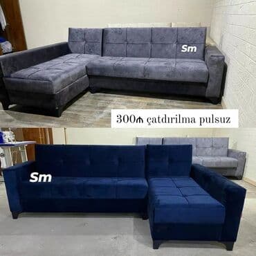 divan sumqayıtda: Künc divan, Yeni, Açılmayan, Vеlur parça, Pulsuz çatdırılma — 1