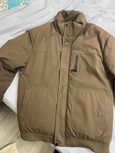 böyük beden: Qışlıq kişilər üçün jaket – tünd bej/qəhvəyi rəngdə, isti və rahat — 1
