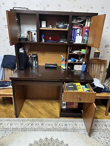 ofis dolab: Ofis/iş masası – üst dolablı model - Material: ağac əsaslı lövhə — 2