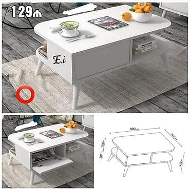 Düz masa, Açılmayan, Təkərsiz, Laminat, Pulsuz çatdırılma